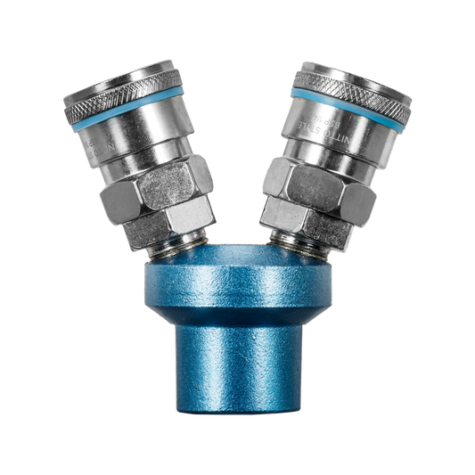 Powerfit ¼” Female 2-Way Splitter Coupler - High-Quality Steel - Nitto Style - Auzzistore