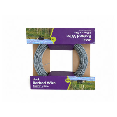 Jack Barbed Wire 1.57mm x 30m Galvanised Steel Long Life