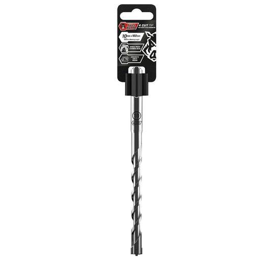 Full Boar 4 Cut Tip Drill Bit - 10mm x 160mm - Carbide - Concrete Use - Auzzistore