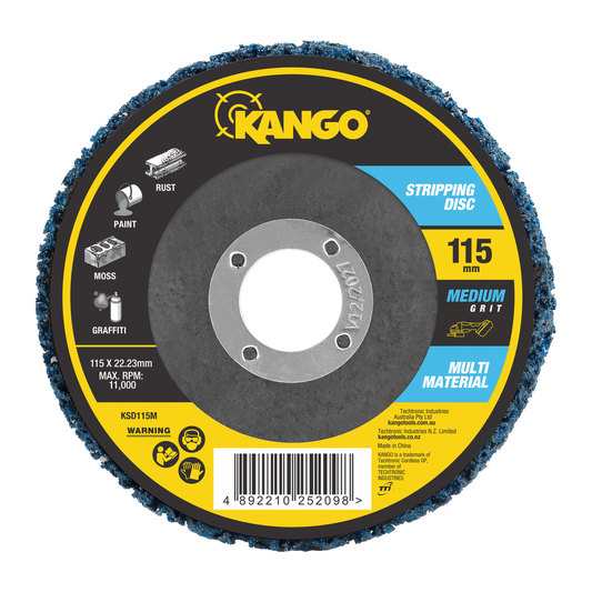 Kango 115mm Medium Grit Stripping Disc - Rust & Paint Removal Tool - Auzzistore