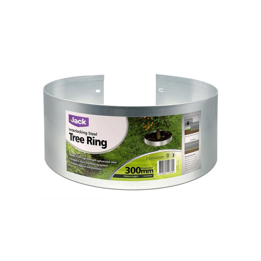 Jack Interlocking Steel Tree Ring - 300mm - Galvanised Steel - Durable - Auzzistore