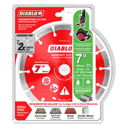 Diablo Diamond Disc 7" Diamond Segmented Cut Off - High-Performance Blade - Auzzistore