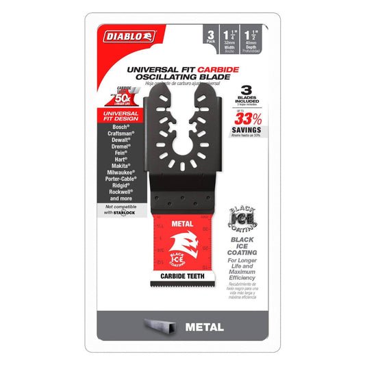 Diablo 32mm Carbide Multi Tool Blades for Metal - 3 Pack - Durable Cutting - Auzzistore