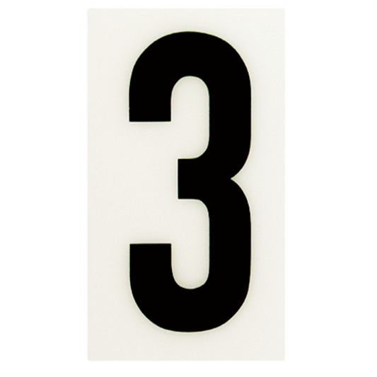 Sandleford Self Adhesive House Number 3 - 85mm - White