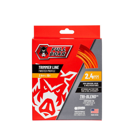Full Boar Trimmer Line - 2.4mm x 15m - Twisted Profile - Durable & Efficient - Auzzistore