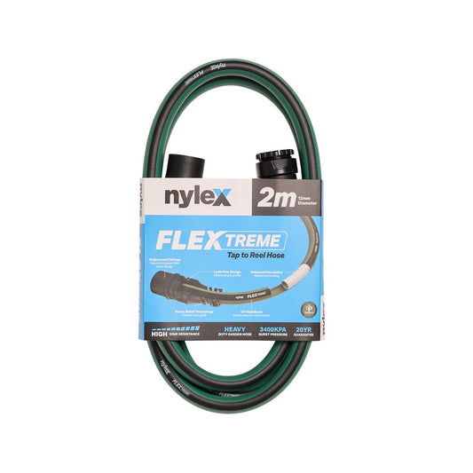 Nylex 2m Flextreme Tap to Reel Hose - Compact Design - Green - Durable - Auzzistore