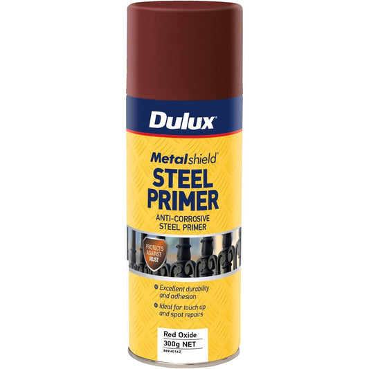 Dulux Metalshield Steel Primer Spray 300g Red Oxide Anti-Corrosive – view 2 - Auzzistore