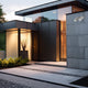 Brilliant Coolum Exterior Wall Light - 2 Head - Stainless Steel - Weather Resistant