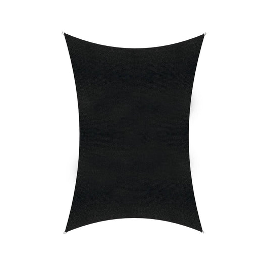 Coolaroo 5x3m Rectangle Graphite Shade Sail - HDPE - UV Protection