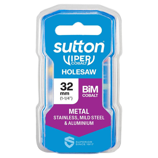 Sutton Tools 32mm Viper Cobalt Bi Metal Holesaw - Durable Cutting Tool - Auzzistore