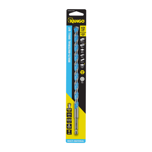 Kango Multi Material Drill Bit 12mm x 260mm - Durable Carbide Tip - Precision Start - Auzzistore