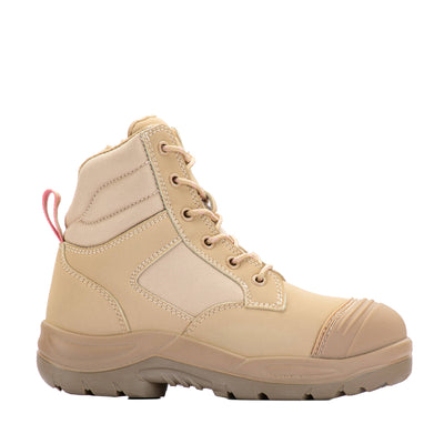 Bata Industrials Women’s Sand Luna Side Zip Safety Boot US 9 - Durable - Comfortable