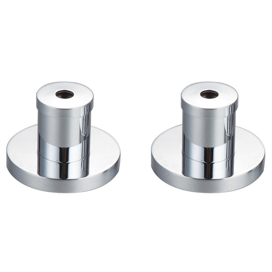 Shaw & Mason Chrome Style Wall Flange 2 Pack Brass Durable Easy Install - Auzzistore