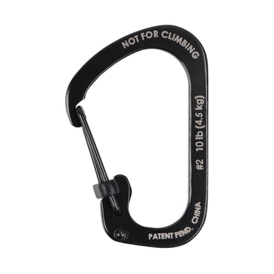 Nite Ize Carabiner Slide Lock Size 2 Black Stainless Steel Durable