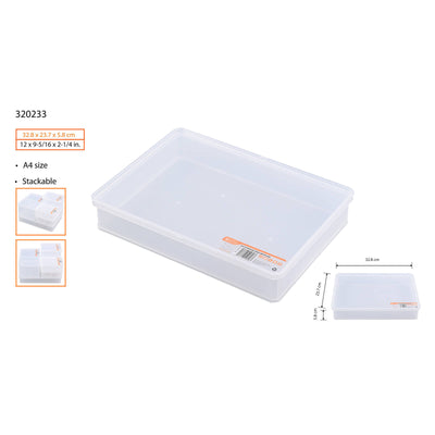 Tactix Large A4 Storage Container - Plastic - Stackable - Durable