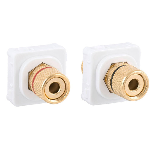 DETA Speaker Wallplate Inserts - Pair - 20mm - Plastic & Metal - Easy Install - Auzzistore