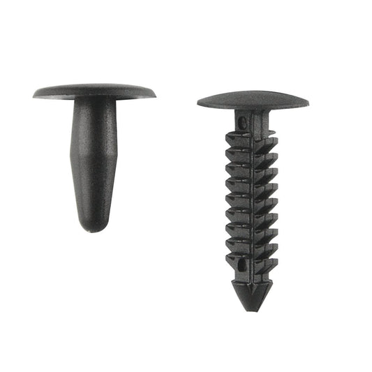Pinnacle Black Nylon Trim Clips 4 Pack 13x24mm 14x15mm Durable Fastening - Auzzistore