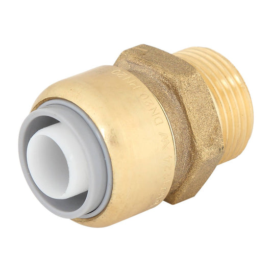 Smartex Pex Male Connector - 20 x 20mm - Lead Free Brass - Push-Fit - Auzzistore