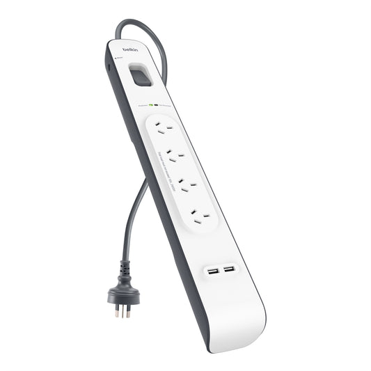 Belkin 4 Outlet 2 Usb Surge Protector Powerboard