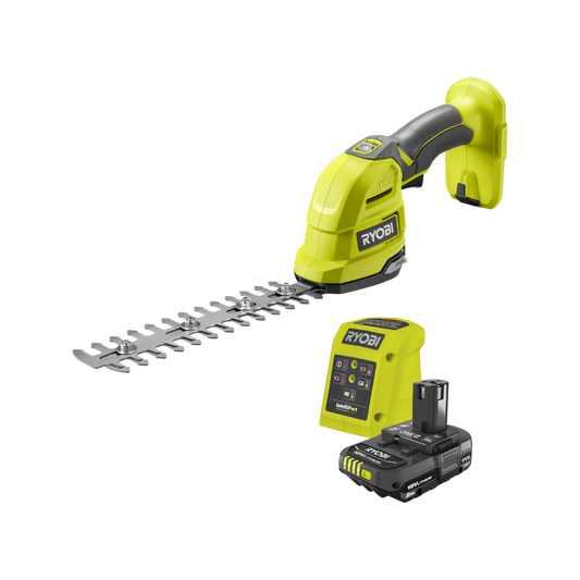 Ryobi 18V ONE+ Hedge Grass Shears 2.0Ah Kit R18HTR132 - 217mm Bar Length - 80 Minutes Runtime