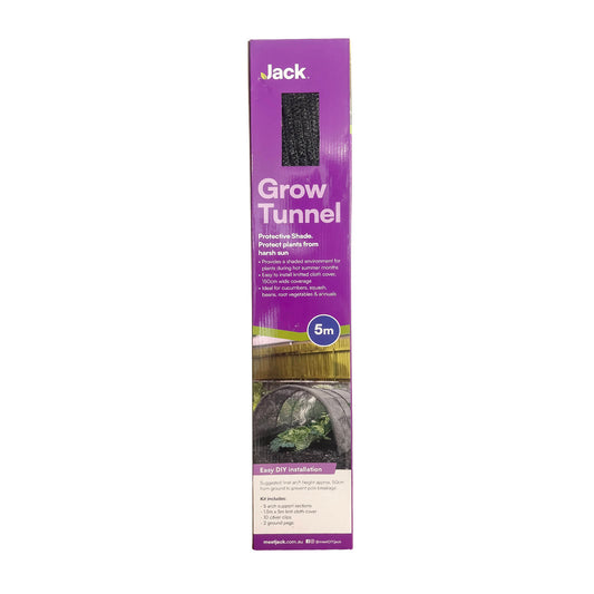 Jack Greenhouse Shade Grow Tunnel 1.5m x 5m Knit Cloth Easy Access