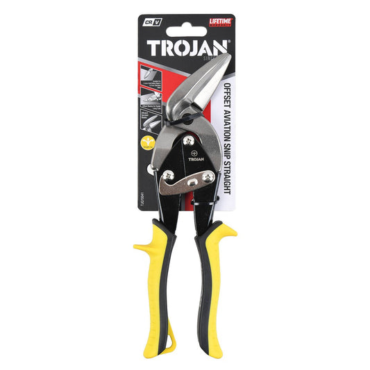 Trojan Offset Aviation Snip Straight - 1.2mm Cutting Capacity - Steel - Auzzistore