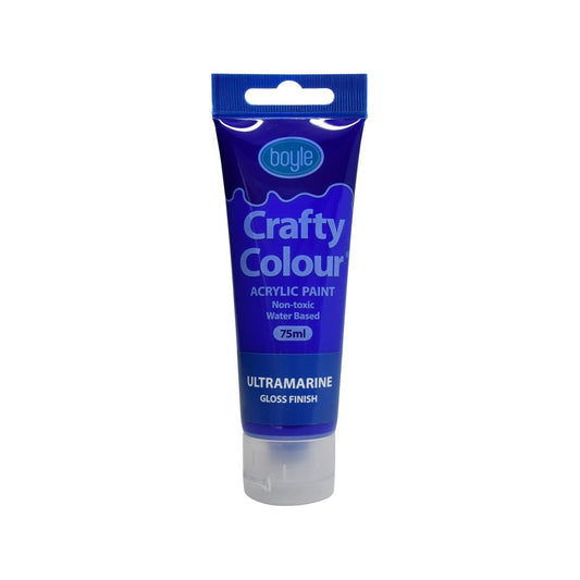 Boyle Crafty Colour Acrylic Paint - 75ml - ultramarine - Non-Toxic