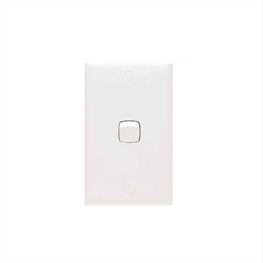 HPM Standard Wall Switch - 1 Gang - White ABS - Easy To Install - Auzzistore