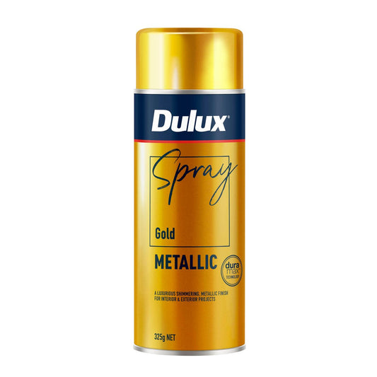 Dulux Spray Paint 325g Metallic Gold - Fast Drying - Self-Priming - 0.325L - Auzzistore