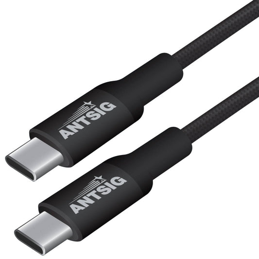 Antsig 1m 100W USB-C to USB-C Cable - Durable - Black - Fast Charging
