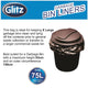 Glitz 75L Garbage Bags - 25 Pack - High-Density Polyethylene - Durable