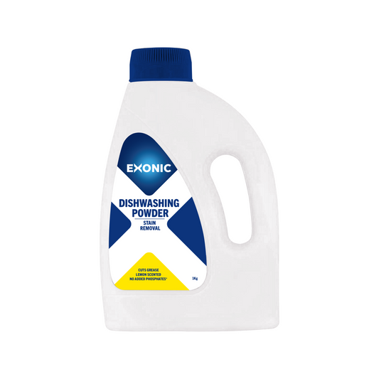 Exonic Dish Washing Powder - 1kg - Tough Stain Removal - Glass Protection - Auzzistore