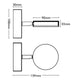 Brilliant Chrome Raxi Adjustable LED Vanity Wall Light - 105mm x 165mm - Daylight