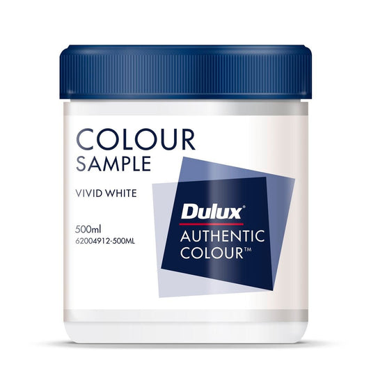 Dulux White Sample Pot 500ml Water Based Low Sheen Finish - Auzzistore