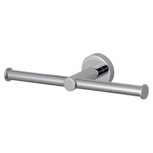 Mondella Chrome Resonance Double Toilet Roll Holder - 245mm x 54mm x 80mm - Chrome