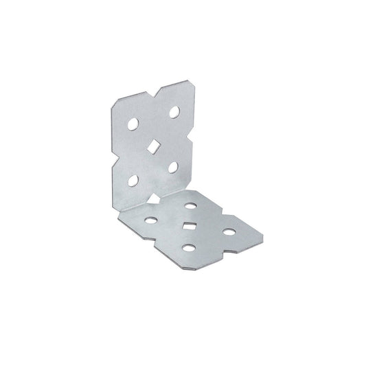 Carinya Galvanised Angle Make a Bracket 8 Pack - 50 x 50 x 40mm - Silver - Auzzistore