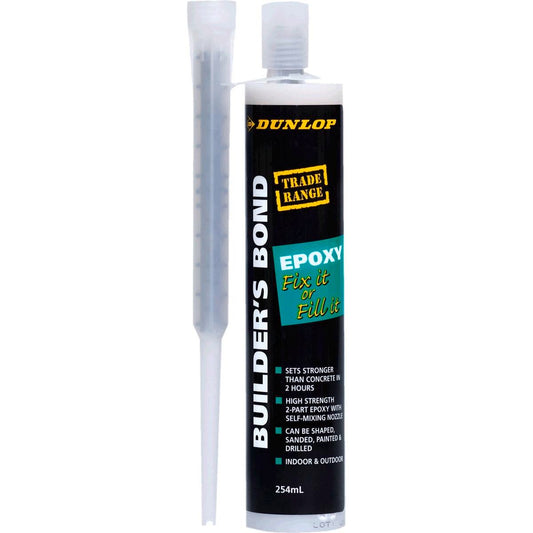 Dunlop 254ml Epoxy Builders Bond - High Strength - Rapid Cure - Multipurpose