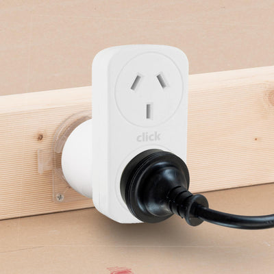 Click White Vertical Double Adaptor