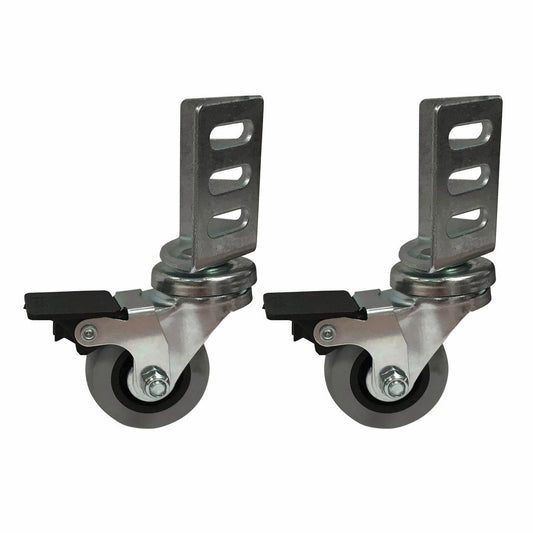 Move It 50mm TPR Swivel Brake Angle Plate Castor 2 Pack 40kg - Auzzistore