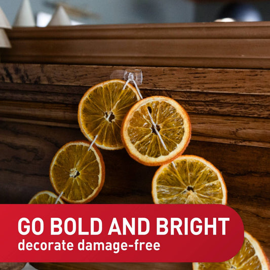 Command Clear Decorating Clip Mega Pack - 100 Clips - 104 Strips - Clear - Damage-Free Hanging – view 2