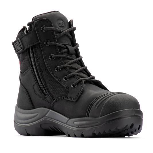 Bata Industrials Women’s Black Luna Zip Side Safety Boot Size 10 - Steel Toe - Slip Resistant