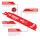 Diablo Reciprocating Saw Blades - 6" - Bi-Metal - Medium Metal Cutting - 5 Pack