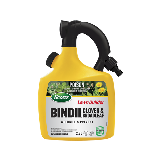 Scotts Lawn Builder Bindii Clover Broadleaf Weedkiller 180m² Refillable Bottle - Auzzistore