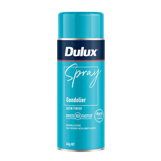 Dulux 340g Gondolier Satin Spray Paint - Fast Drying - Self Priming - 0.34L - Auzzistore