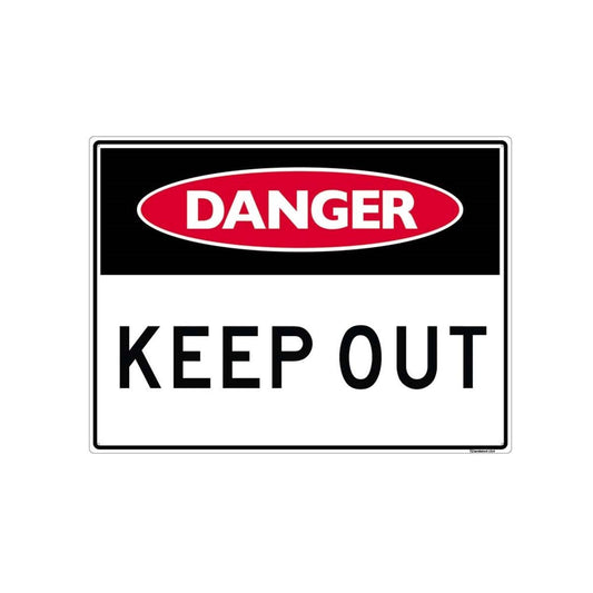 Sandleford Keep Out Sign 450 x 600mm Polypropylene UV Resistant - Auzzistore