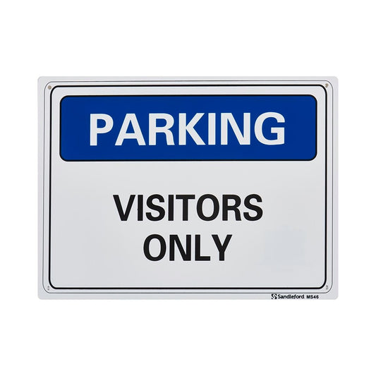 Sandleford Visitor Parking Sign 300x225mm Polypropylene Durable