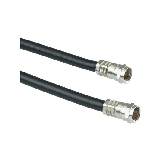Click 5m Black F Connector TV Lead - Coaxial Cable - Secure Connection