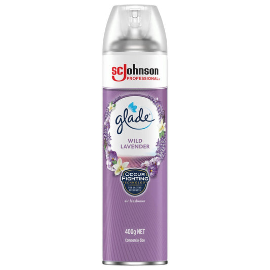 Glade 400g Aerosol Air Freshener - Lavender - Natural Fragrance - 65mm x 259mm - Auzzistore