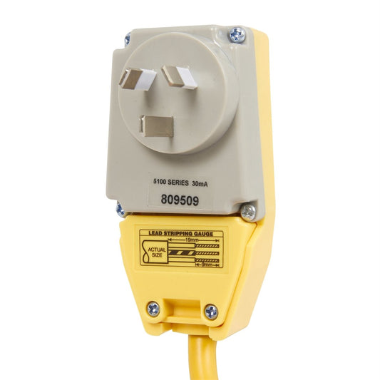 HPM Extension Lead - 1.6m - PVC - Inbuilt RCD Safety Switch – view 2 - Auzzistore