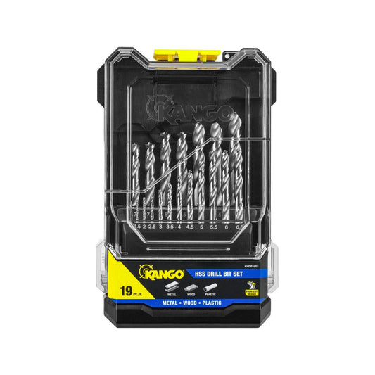 Kango 19 Piece HSS Drill Bit Set - 1mm to 10mm - Precision Drilling - Auzzistore